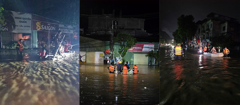 Lực lượng Công an Tuyên Quang căng mình cùng nhân dân ứng phó với bão lũ -0