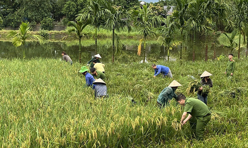 Lực lượng Công an Tuyên Quang căng mình cùng nhân dân ứng phó với bão lũ -1