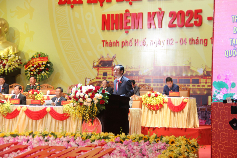 Bộ trưởng Lương Tam Quang dự, chỉ đạo Đại hội đại biểu Đảng bộ TP Huế lần thứ XVII -0