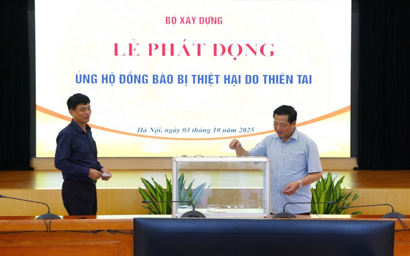 Bộ Xây dựng phát động ủng hộ đồng bào bị thiệt hại do thiên tai -0