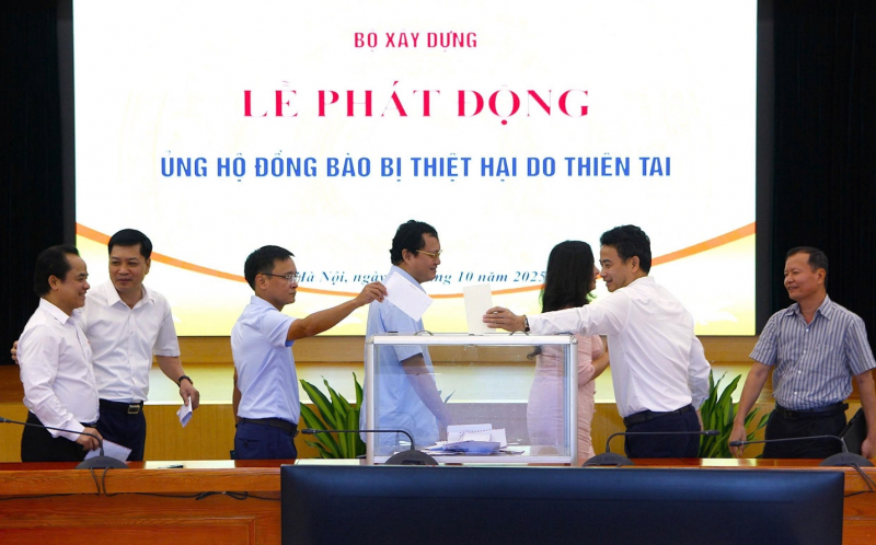 Bộ Xây dựng phát động ủng hộ đồng bào bị thiệt hại do thiên tai -0