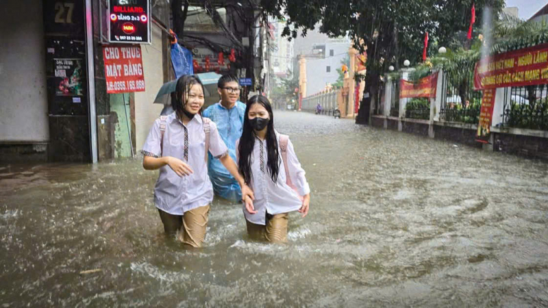 Hà Nội cho học sinh nghỉ học ngày 6/10 tránh bão số 11 -0
