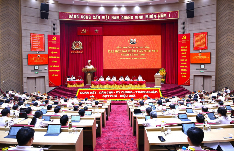 Toàn cảnh Đại hội đại biểu Đảng bộ Công an Trung ương lần thứ VIII -0