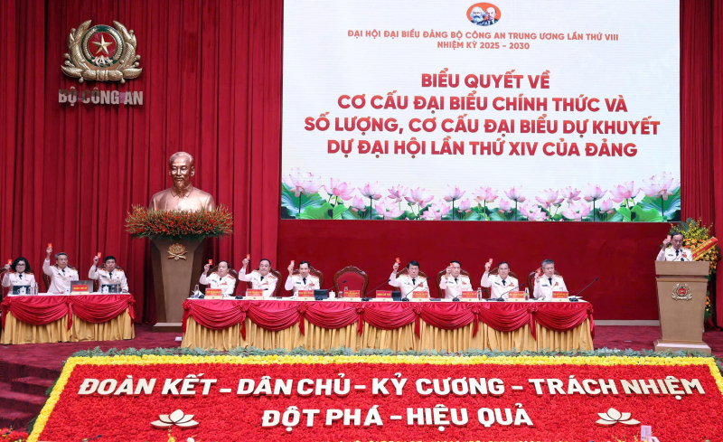 Bế mạc Đại hội đại biểu Đảng bộ Công an Trung ương lần thứ VIII -0