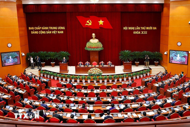 Ngày làm việc đầu tiên của Hội nghị Ban Chấp hành Trung ương Đảng lần thứ 13, khoá XIII -0
