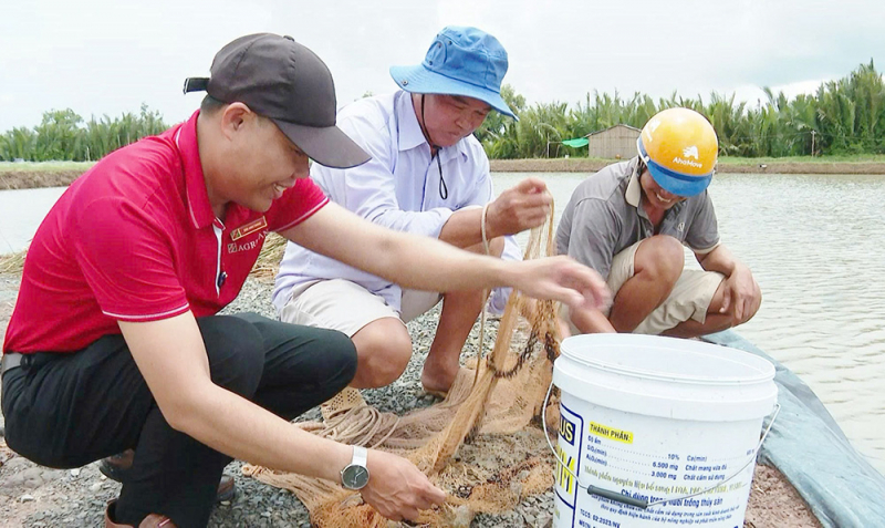 Agribank Chi nhánh Trà Vinh tiếp sức phát triển nghề nuôi trồng thủy sản ở xã Long Hòa -1