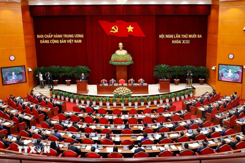 Thông cáo báo chí về ngày làm việc thứ hai Hội nghị Trung ương 13 khóa XIII -0