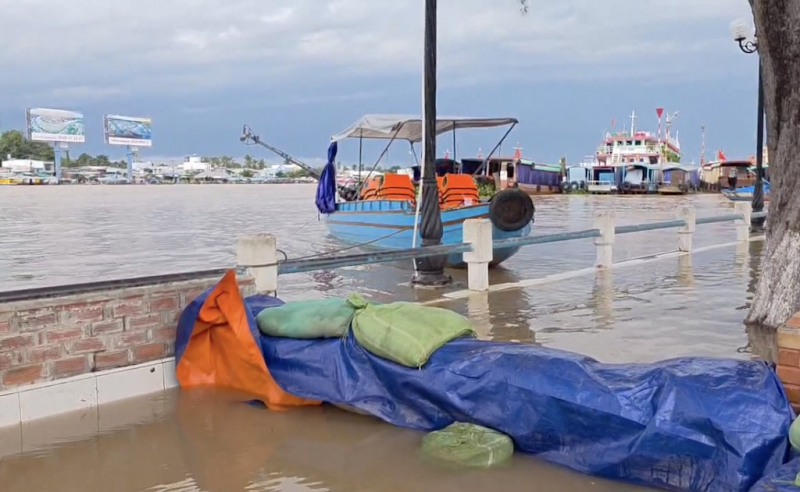 Triều cường dâng cao, gây ngập nhiều nơi trong nội ô Cần Thơ -0