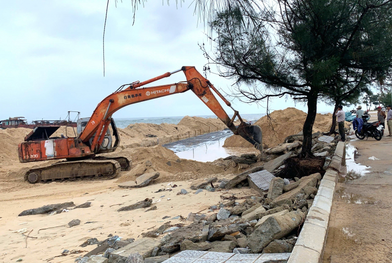 Pembinaan segera tambak lembut untuk mengelakkan hakisan pantai di Thuan An -0