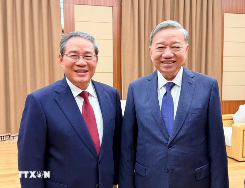 Tổng Bí thư Tô Lâm gặp Thủ tướng Quốc vụ viện Trung Quốc Lý Cường -0