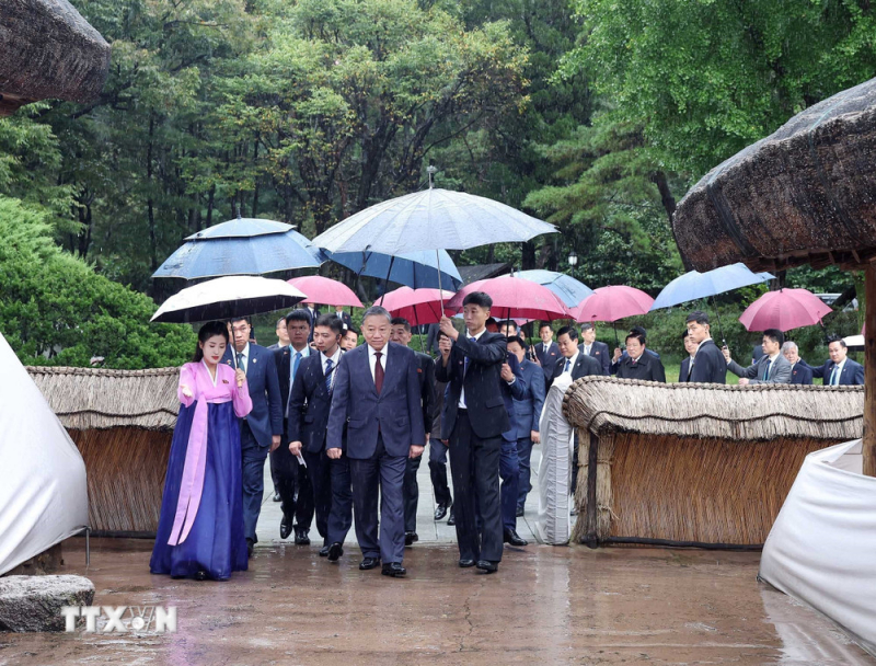 Tổng Bí thư Tô Lâm tưởng nhớ Chủ tịch Kim Nhật Thành và Tổng Bí thư Kim Jong Il -0