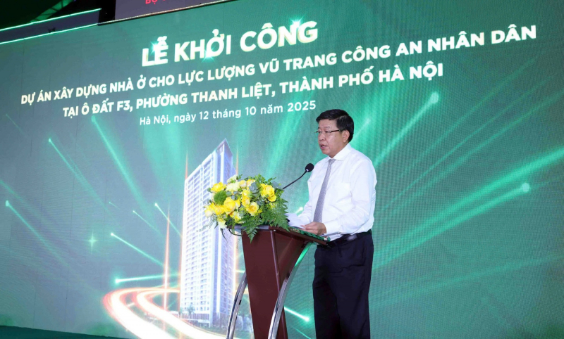 Khởi công dự án nhà ở cho lực lượng vũ trang CAND tại Thanh Liệt, Hà Nội -0