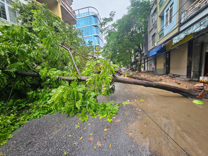 Mưa lớn nhấn chìm đường phố Hải Phòng -0