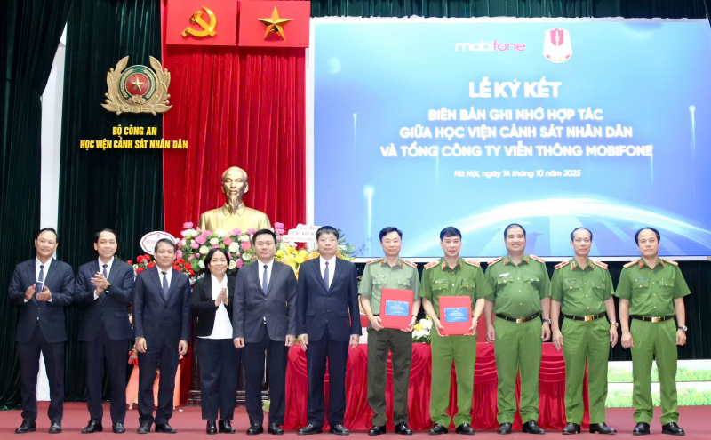 MobiFone và Học viện Cảnh sát nhân dân ký kết Biên bản ghi nhớ hợp tác toàn diện -0