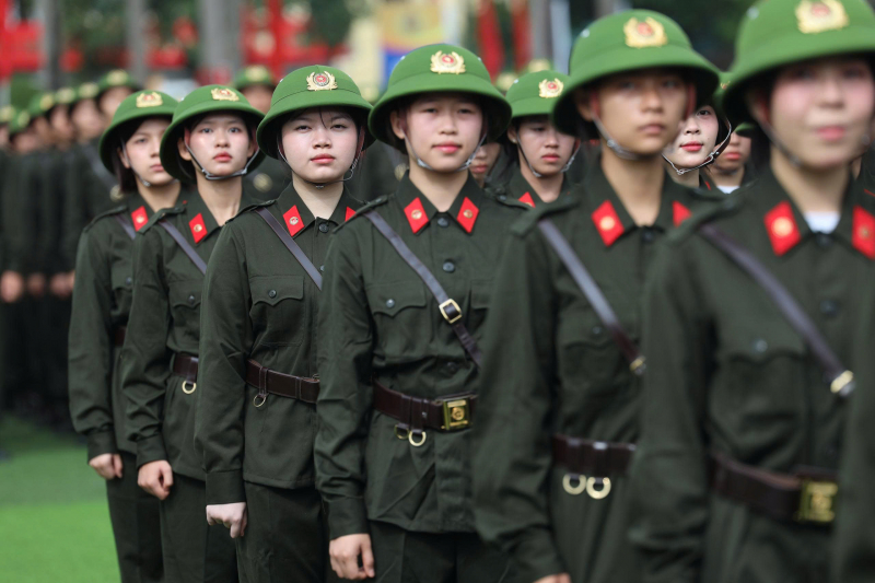 Hơn 1.000 học viên đại học chính quy các học viện, trường CAND bắt đầu huấn luyện đầu khoá -1