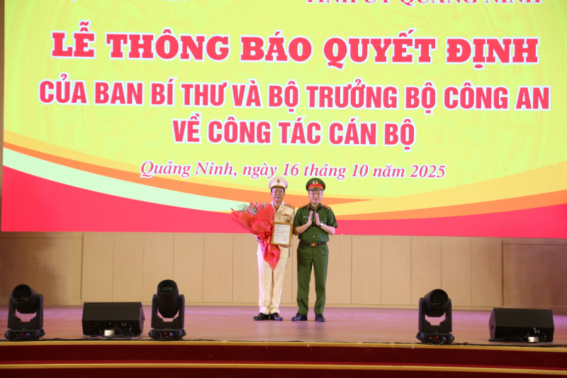 Giám đốc Công an tỉnh Quảng Ninh nhận công tác, giữ chức Uỷ viên Uỷ ban kiểm tran Trung ương -0