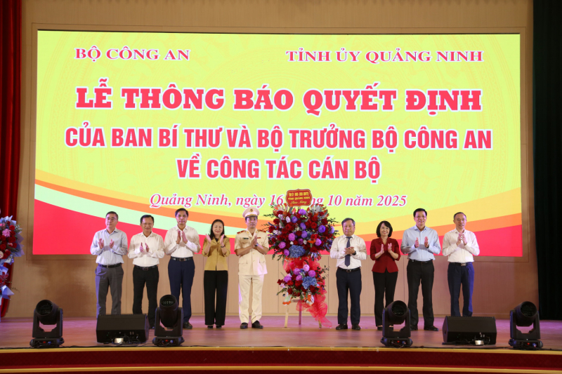 Giám đốc Công an tỉnh Quảng Ninh nhận công tác, giữ chức Uỷ viên Uỷ ban kiểm tran Trung ương -0