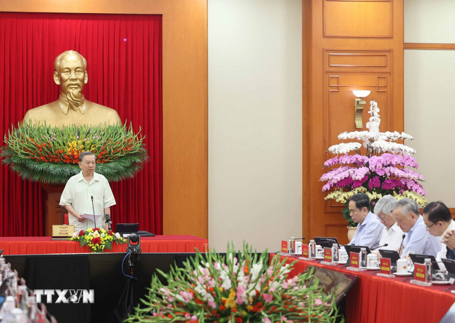 Thông báo Kết luận của Tổng Bí thư tại Hội nghị sơ kết thực hiện Nghị quyết 57 -0