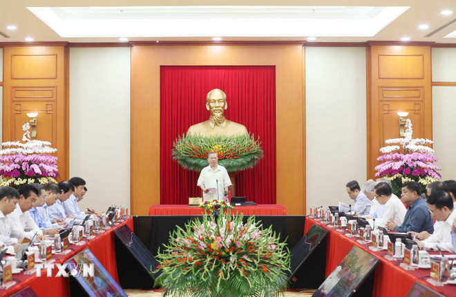 Thông báo Kết luận của Tổng Bí thư tại Hội nghị sơ kết thực hiện Nghị quyết 57 -0