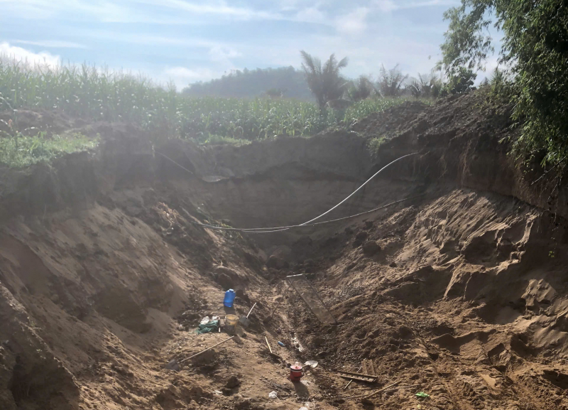 Công an xã Diên Thọ ráo riết truy chặn nạn khai thác khoáng sản trái phép -0