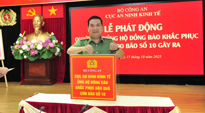 Cục An ninh kinh tế phát động quyên góp ủng hộ đồng bào bị thiệt hại nặng nề bởi thiên tai -6