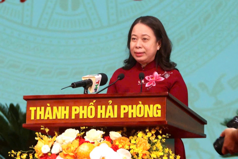 Phó Chủ tịch nước Võ Thị Ánh Xuân dự Đại hội Thi đua yêu nước TP Hải Phòng lần thứ I -0