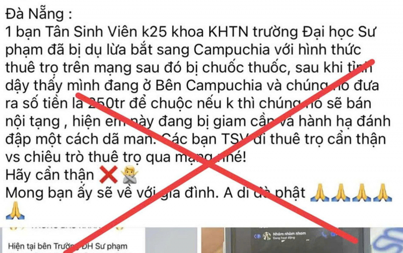 Da Nang: Information about a student of the University of Education being drugged and kidnapped to Cambodia is fabricated -0