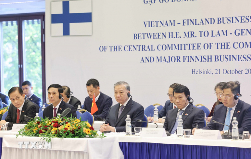 Tổng Bí thư gặp gỡ một số doanh nghiệp Phần Lan tiêu biểu -0