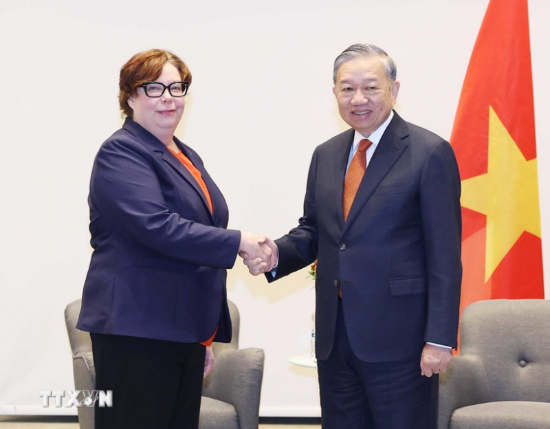 Tổng Bí thư Tô Lâm tiếp Chủ tịch Đảng Cộng sản Phần Lan Tiina Sandberg -0