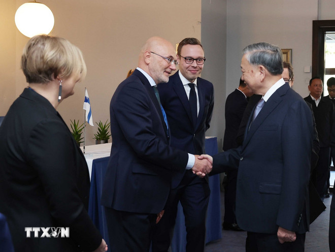 Tổng Bí thư gặp gỡ một số doanh nghiệp Phần Lan tiêu biểu -0