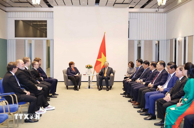 Tổng Bí thư Tô Lâm tiếp Chủ tịch Đảng Cộng sản Phần Lan Tiina Sandberg -0