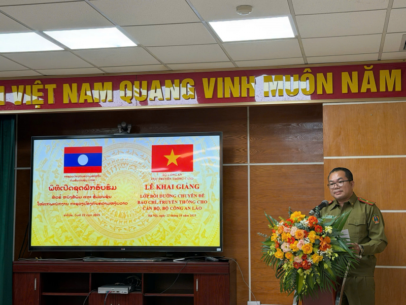 Nâng cao nghiệp vụ báo chí, truyền thông cho cán bộ, Bộ Công an Lào -0