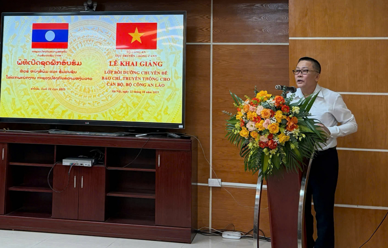 Nâng cao nghiệp vụ báo chí, truyền thông cho cán bộ, Bộ Công an Lào -0