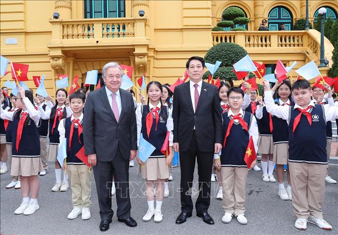 Chủ tịch nước Lương Cường chủ trì lễ đón chính thức Tổng Thư ký Liên hợp quốc -0