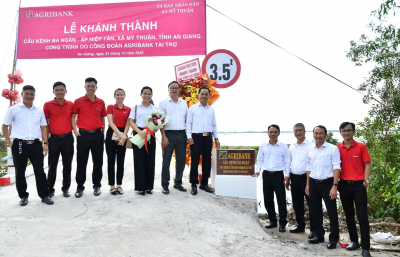 Khánh thành cầu nông thôn ở An Giang do Agribank tài trợ -1