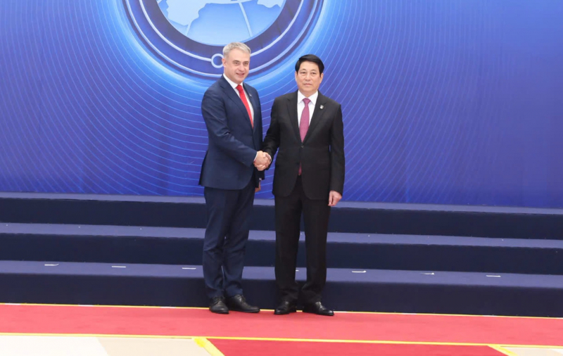 Chủ tịch nước Lương Cường chủ trì Lễ đón các Trưởng đoàn dự Lễ mở ký Công ước Hà Nội -4