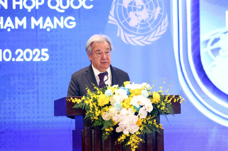 Thủ tướng Phạm Minh Chính và Tổng Thư ký Liên hợp quốc António Guterres đồng chủ trì họp báo -0