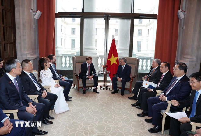 Tổng Bí thư Tô Lâm tiếp lãnh đạo một số tập đoàn, tổ chức tài chính quốc tế -0