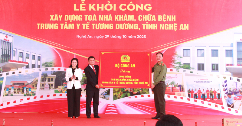 Thứ trưởng Phạm Thế Tùng dự Lễ khởi công xây dựng Toà nhà khám chữa bệnh Trung tâm y tế Tương Dương -0