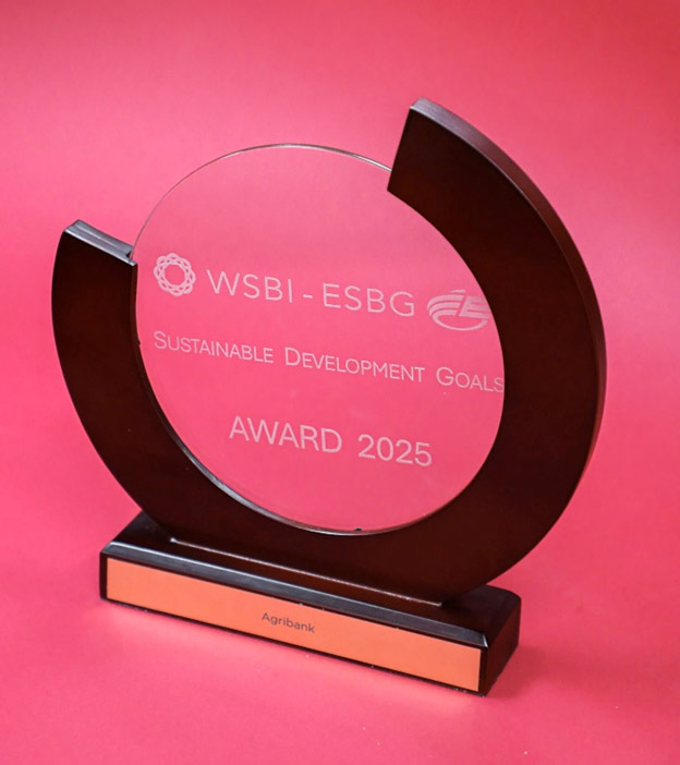 Agribank được WSBI-ESBG vinh danh Giải thưởng Phát triển bền vững 2025 -0