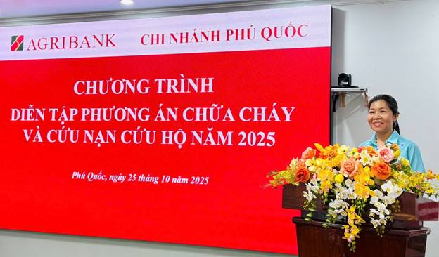 Agribank chi nhánh Phú Quốc tổ chức diễn tập PCCC năm 2025 -0
