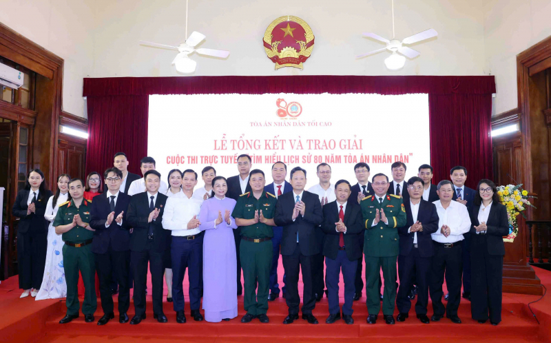 Lễ tổng kết và trao giải cuộc thi trực tuyến “Tìm hiểu lịch sử 80 năm Tòa án nhân dân