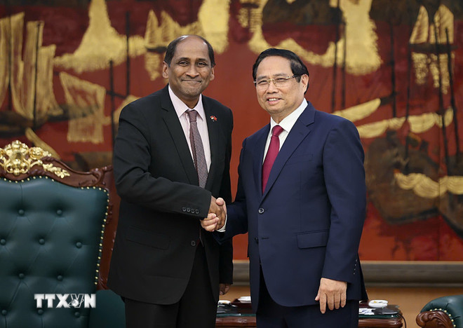 Thủ tướng Phạm Minh Chính tiếp Đại sứ Indonesia và Singapore đến chào từ biệt -0