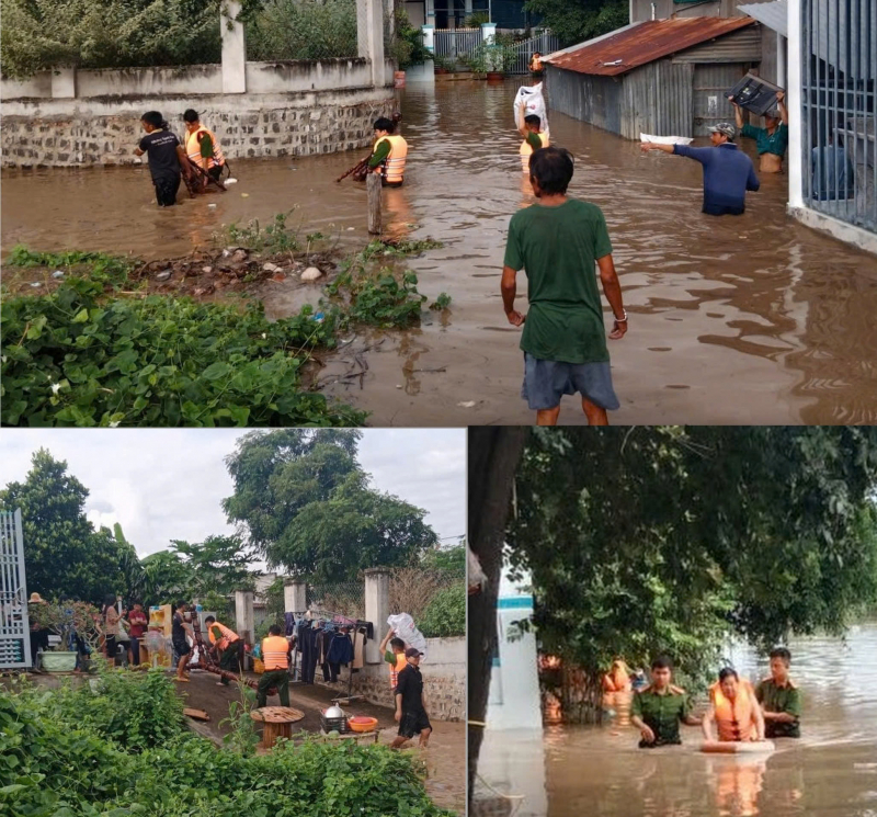 Công an Lâm Đồng tích cực ứng phó, cứu trợ người dân trong mưa lũ  -0