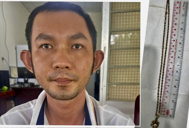 Nuốt không trôi sợi dây chuyền vàng của chị bán rau -0