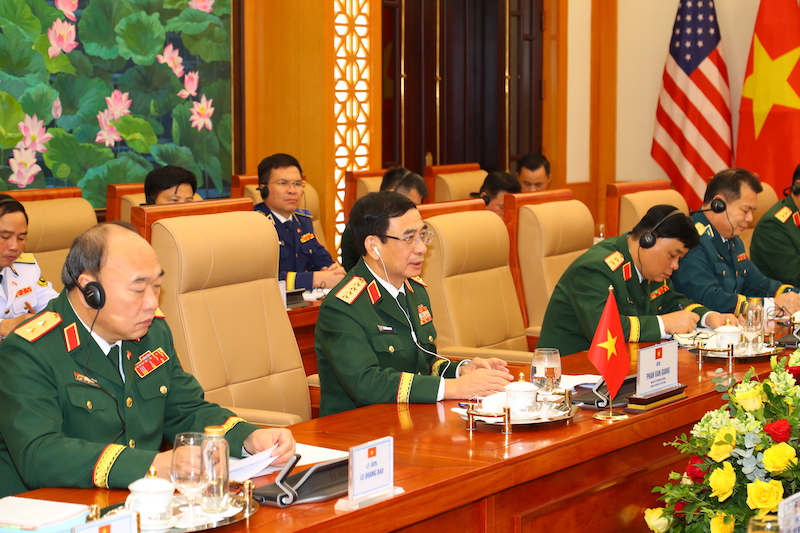 Bộ trưởng Phan Văn Giang hội đàm với Bộ trưởng Bộ Chiến tranh Mỹ -0