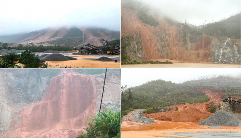 Lokasi tanah longsor parah, mengubur banyak lahan pertanian di Ha Tinh -0
