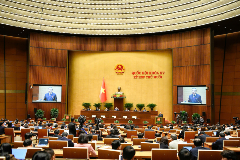 Tổng Bí thư Tô Lâm gợi mở 7 nhóm nội dung để đại biểu Quốc hội góp ý dự thảo Văn kiện Đại hội XIV -0