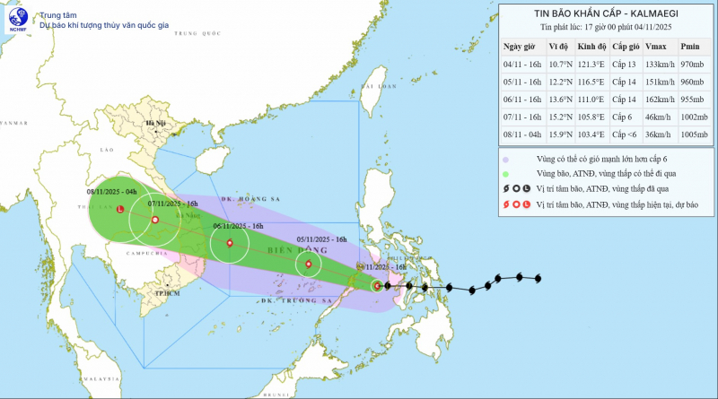Dù bão chưa vào Biển Đông, Việt Nam quyết định phát tin bão khẩn cấp -0