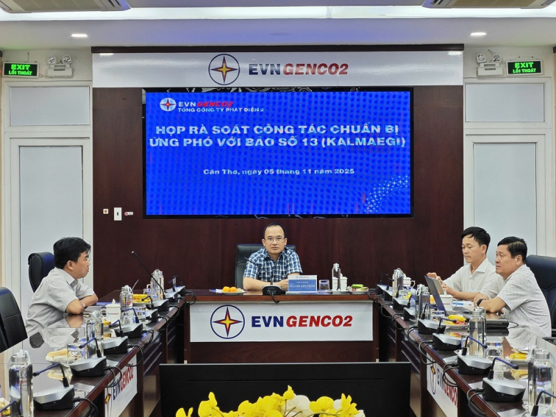 EVNGENCO2 chủ động triển khai các kịch bản ứng phó với bão số 13 (Kalmaegi) -0